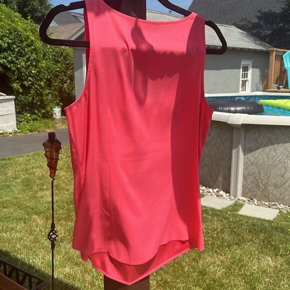 Ann Taylor Ruffle Sleeveless Blouse | Medium Petite - Picture 2 of 3